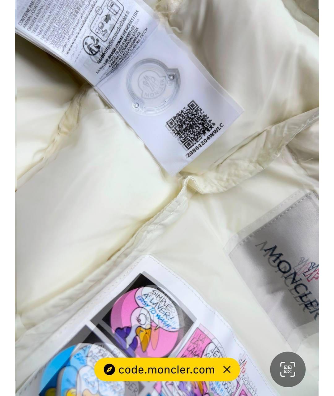 MONCLER Белый полиамидовый жилет, фото 6