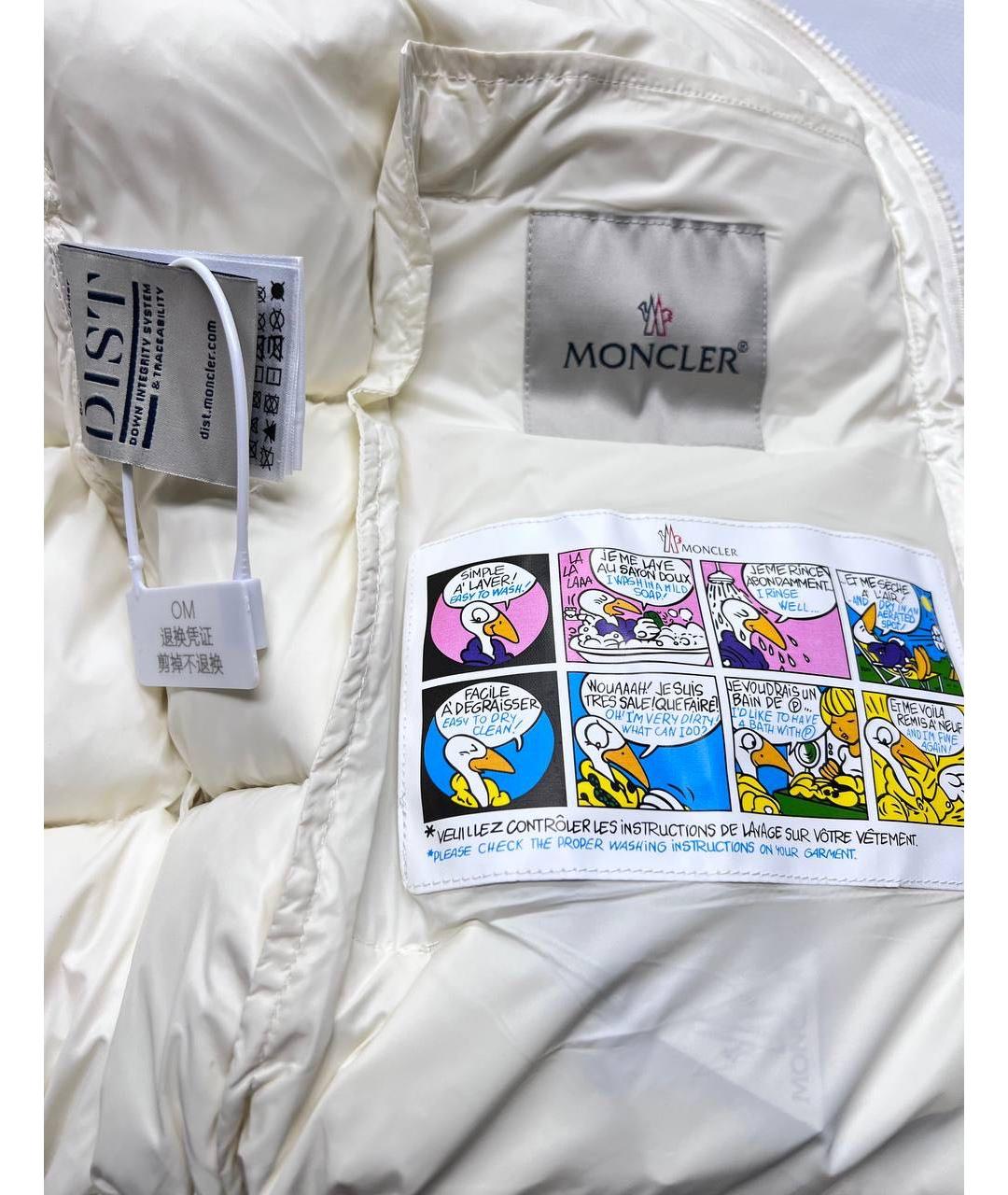 MONCLER Белый полиамидовый жилет, фото 5