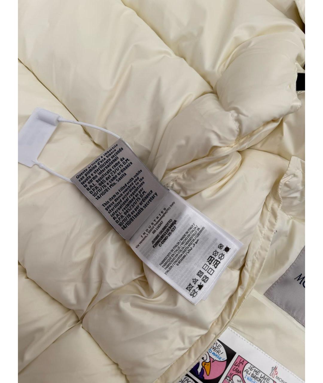MONCLER Белый полиамидовый жилет, фото 2