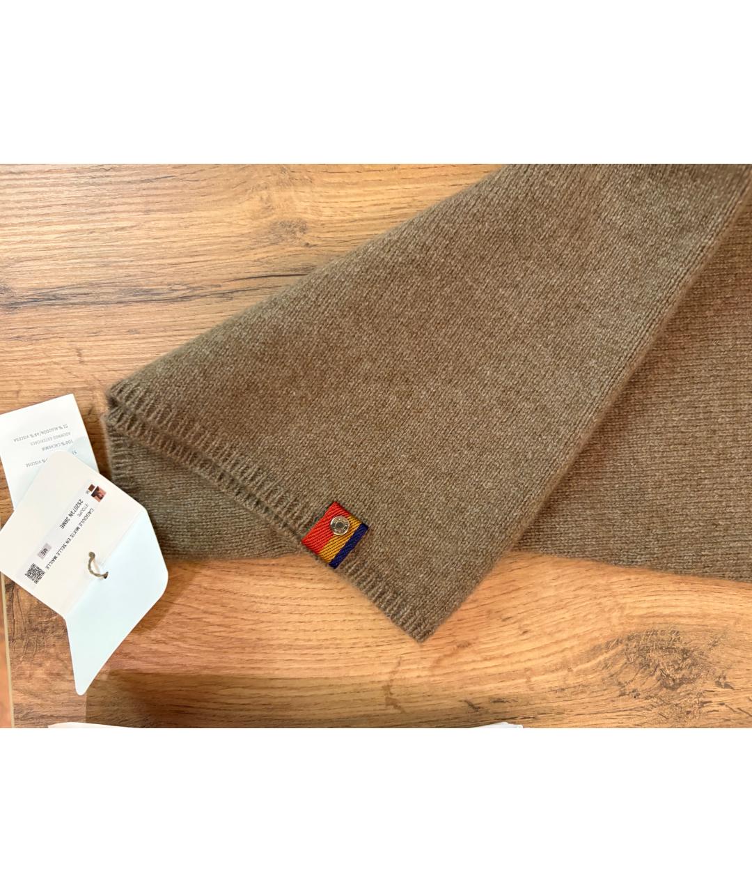 HERMES Коричневый кашемировый капюшон, фото 3