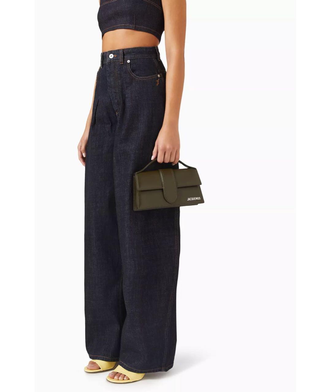 JACQUEMUS Зеленая кожаная сумка через плечо, фото 3