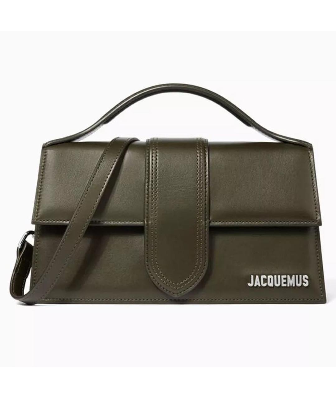 JACQUEMUS Зеленая кожаная сумка через плечо, фото 1