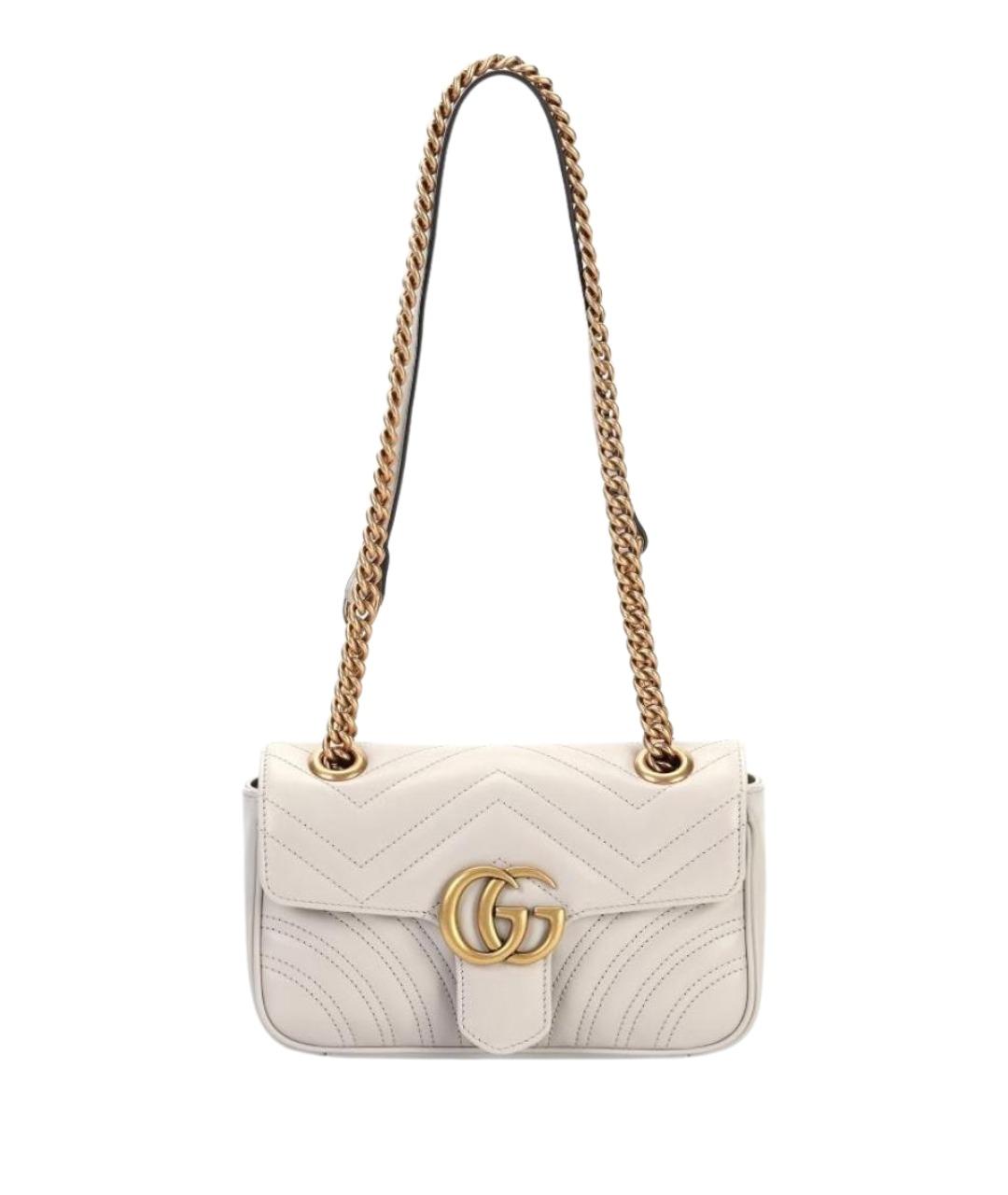 GUCCI Белая кожаная сумка через плечо, фото 1