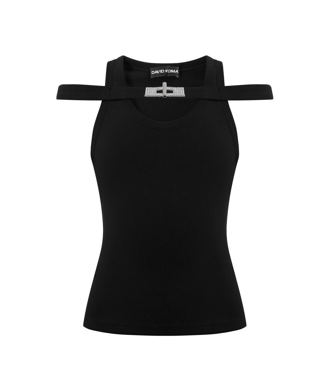 DAVID KOMA Черная майка, фото 1