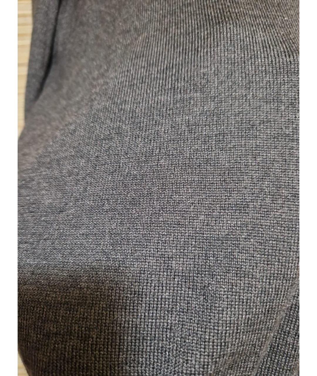 CANALI Серый шерстяной джемпер / свитер, фото 7