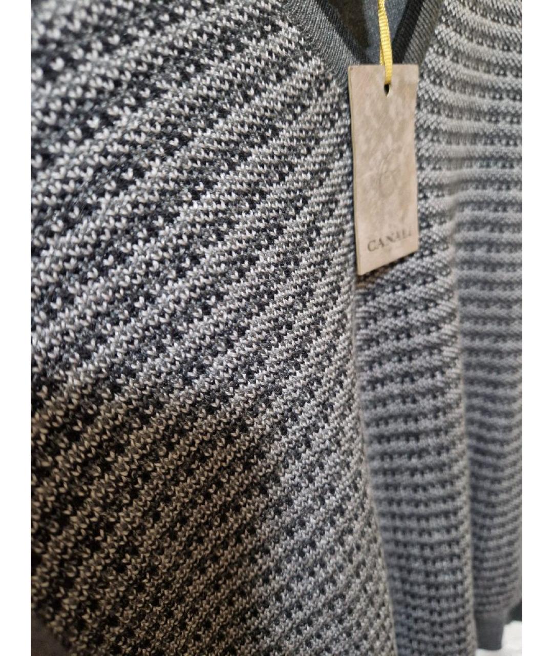CANALI Серый шерстяной джемпер / свитер, фото 8
