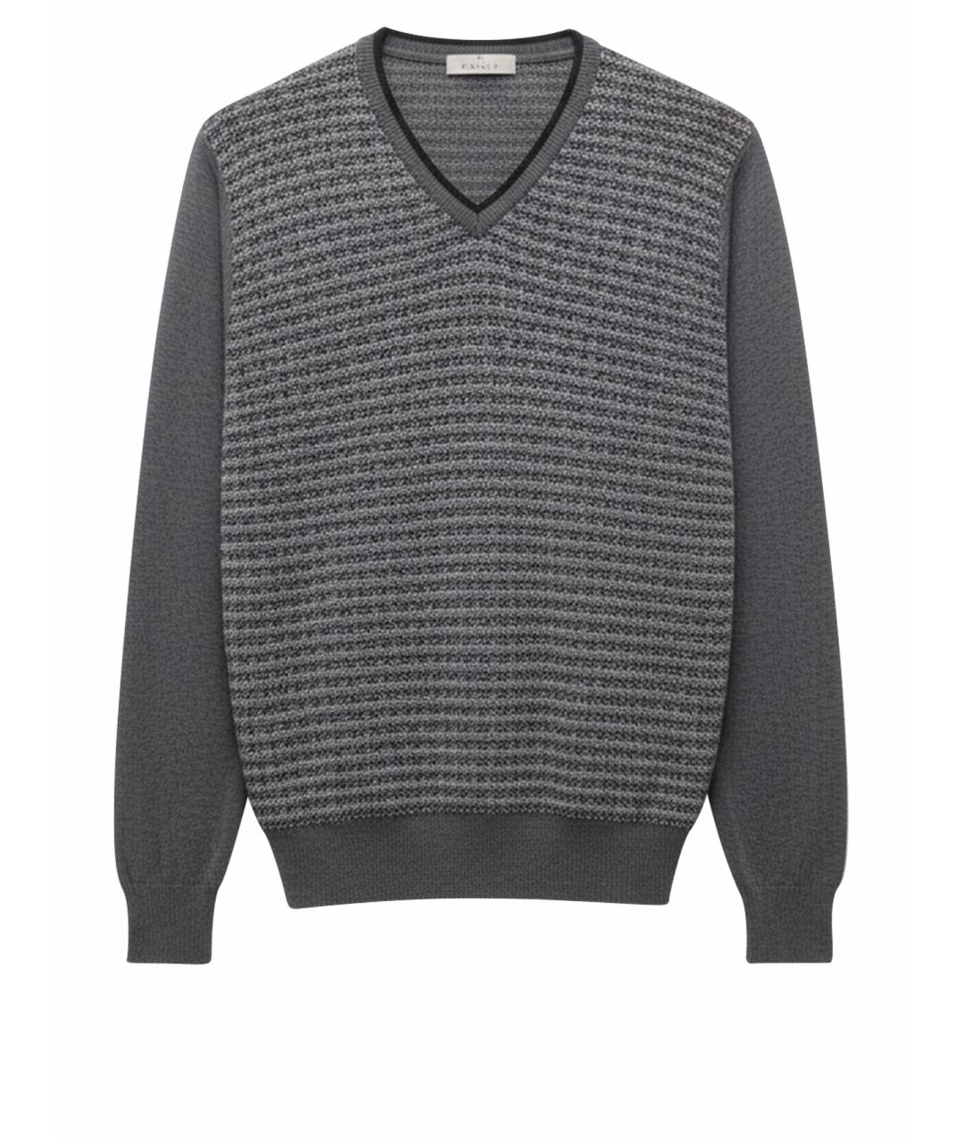 CANALI Серый шерстяной джемпер / свитер, фото 1