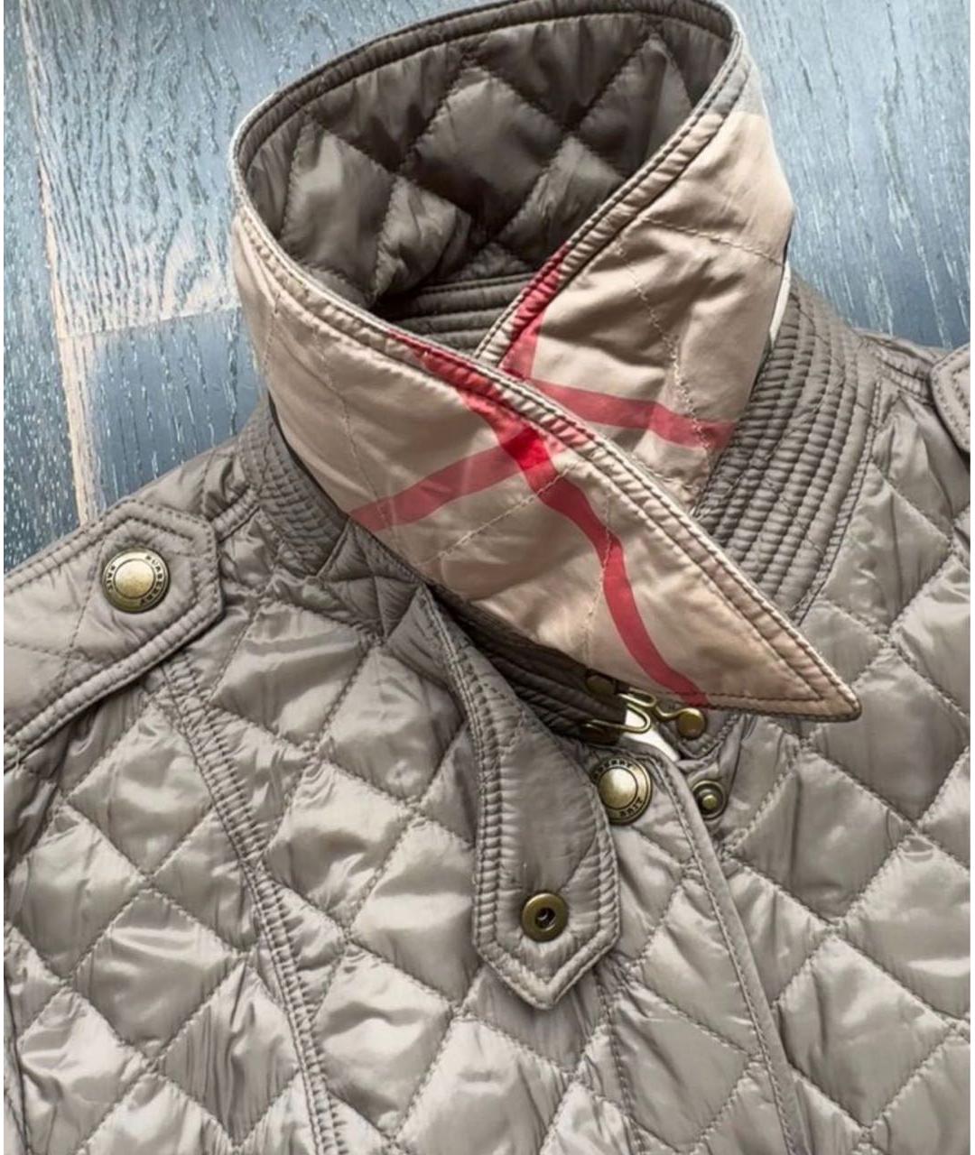 BURBERRY Бежевая полиамидовая куртка, фото 5