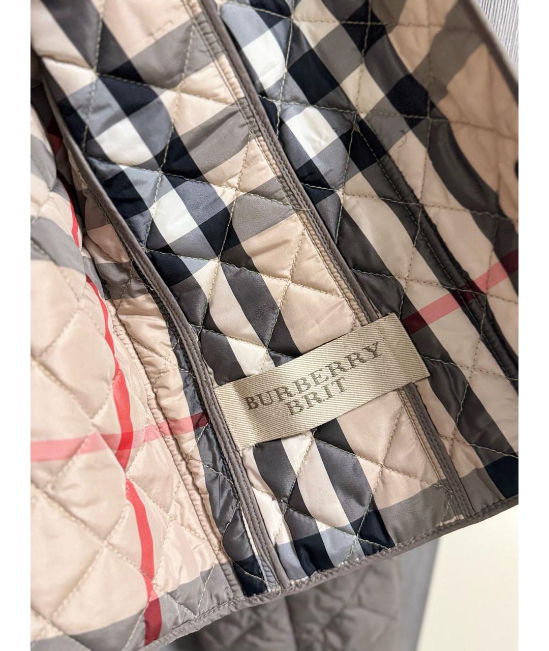 BURBERRY Бежевая полиамидовая куртка, фото 8