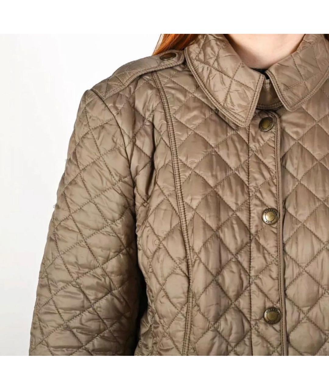 BURBERRY Бежевая полиамидовая куртка, фото 4