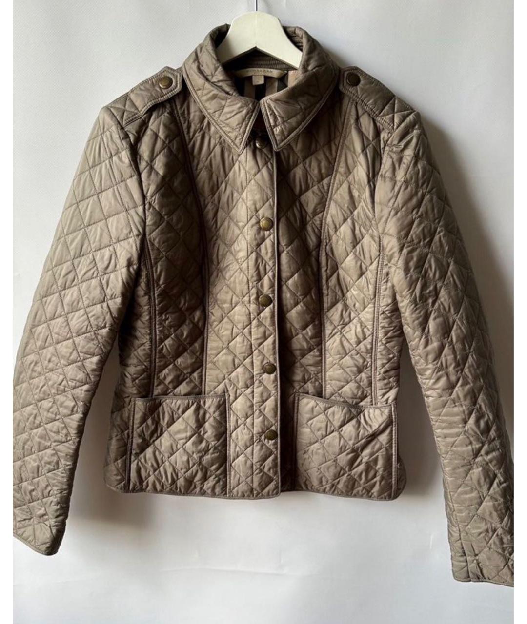 BURBERRY Бежевая полиамидовая куртка, фото 9