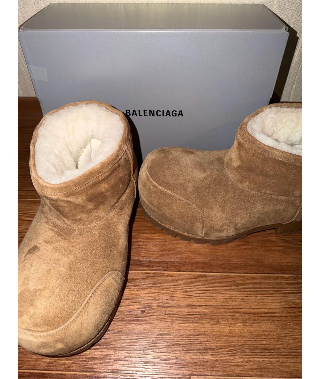 BALENCIAGA Коричневые замшевые ботинки, фото 2