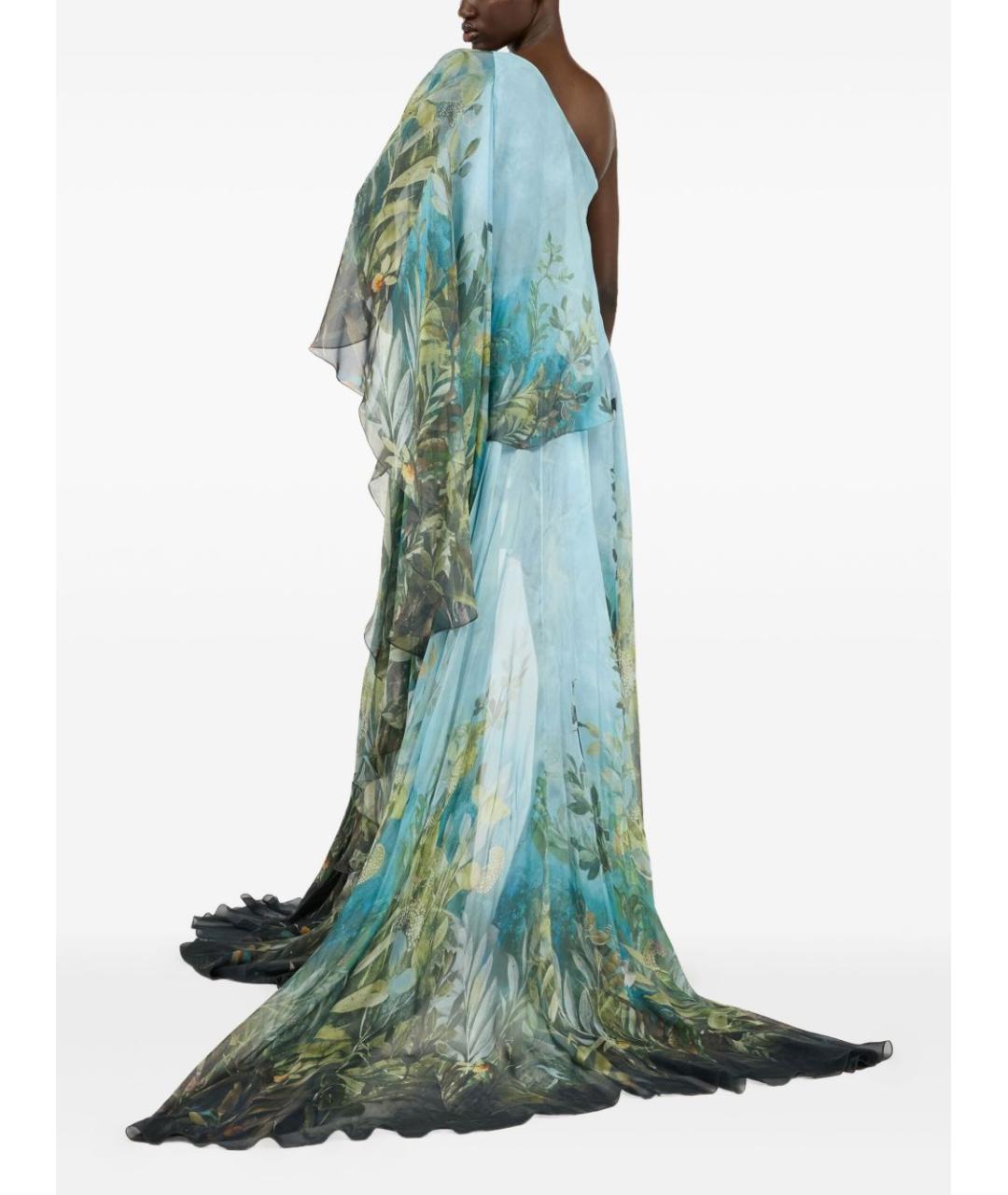 ROBERTO CAVALLI Мульти шелковое вечернее платье, фото 3