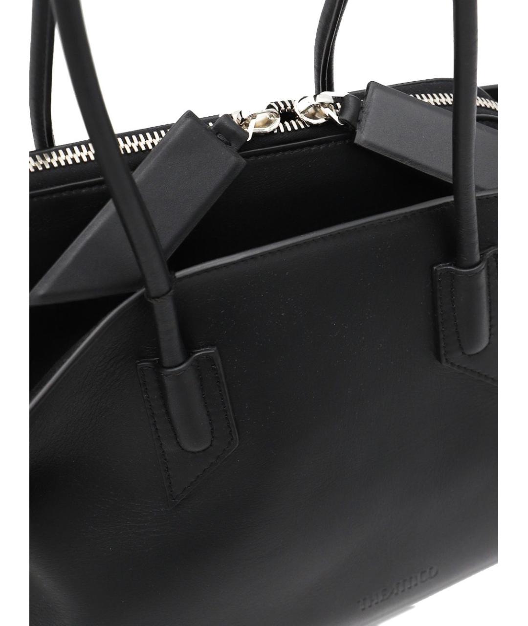 THE ATTICO Черная кожаная сумка тоут, фото 2