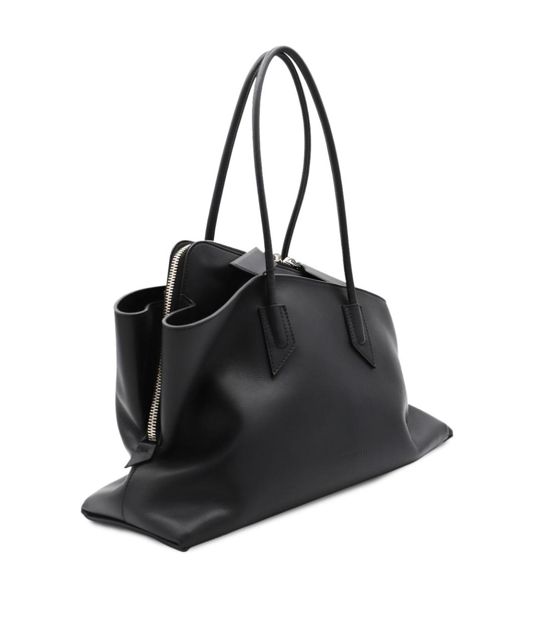 THE ATTICO Черная кожаная сумка тоут, фото 4