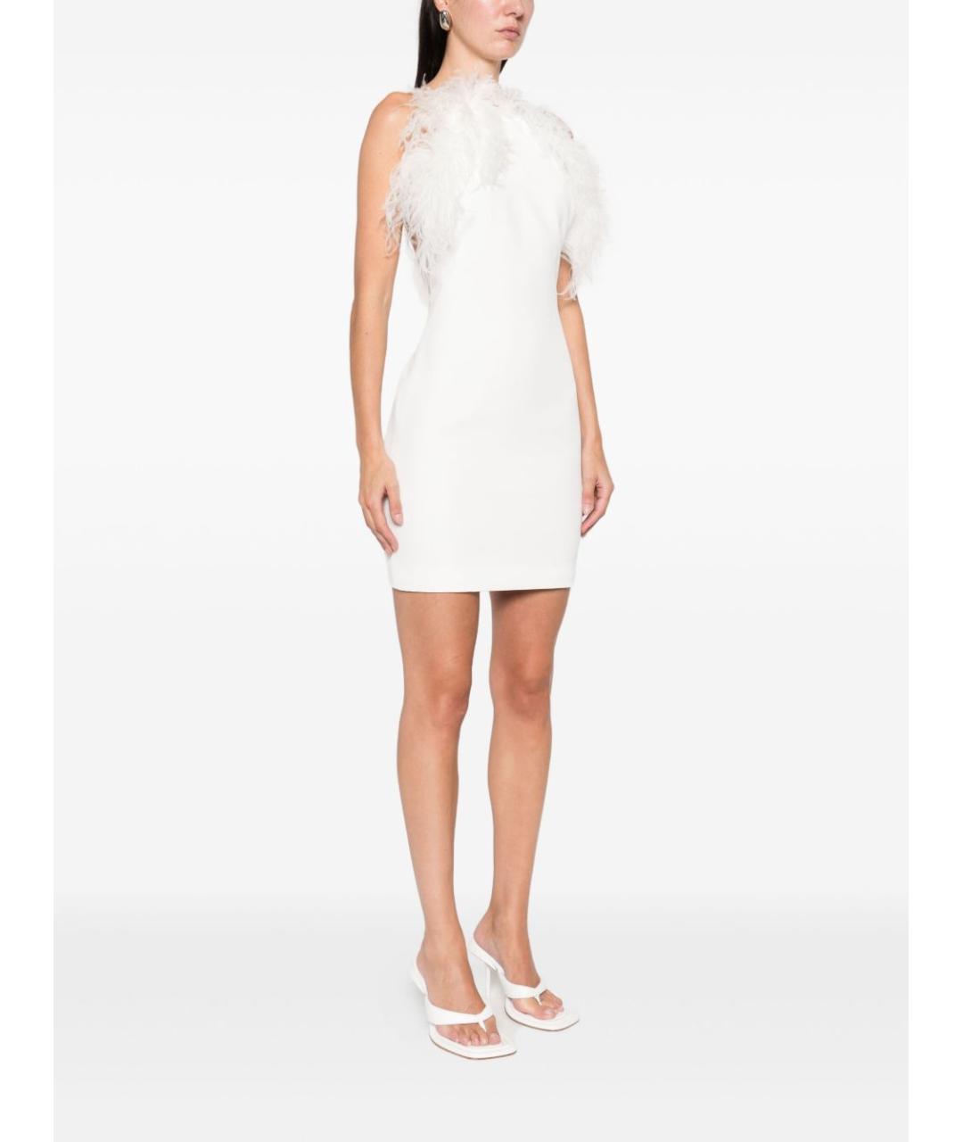 THE ATTICO Белое полиэстеровое вечернее платье, фото 4