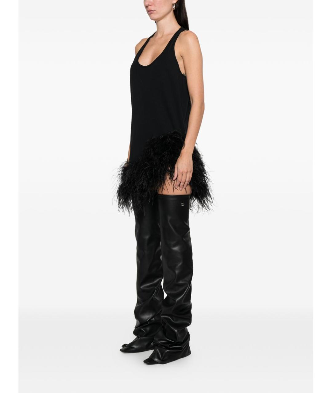 THE ATTICO Черное хлопковое платье, фото 4