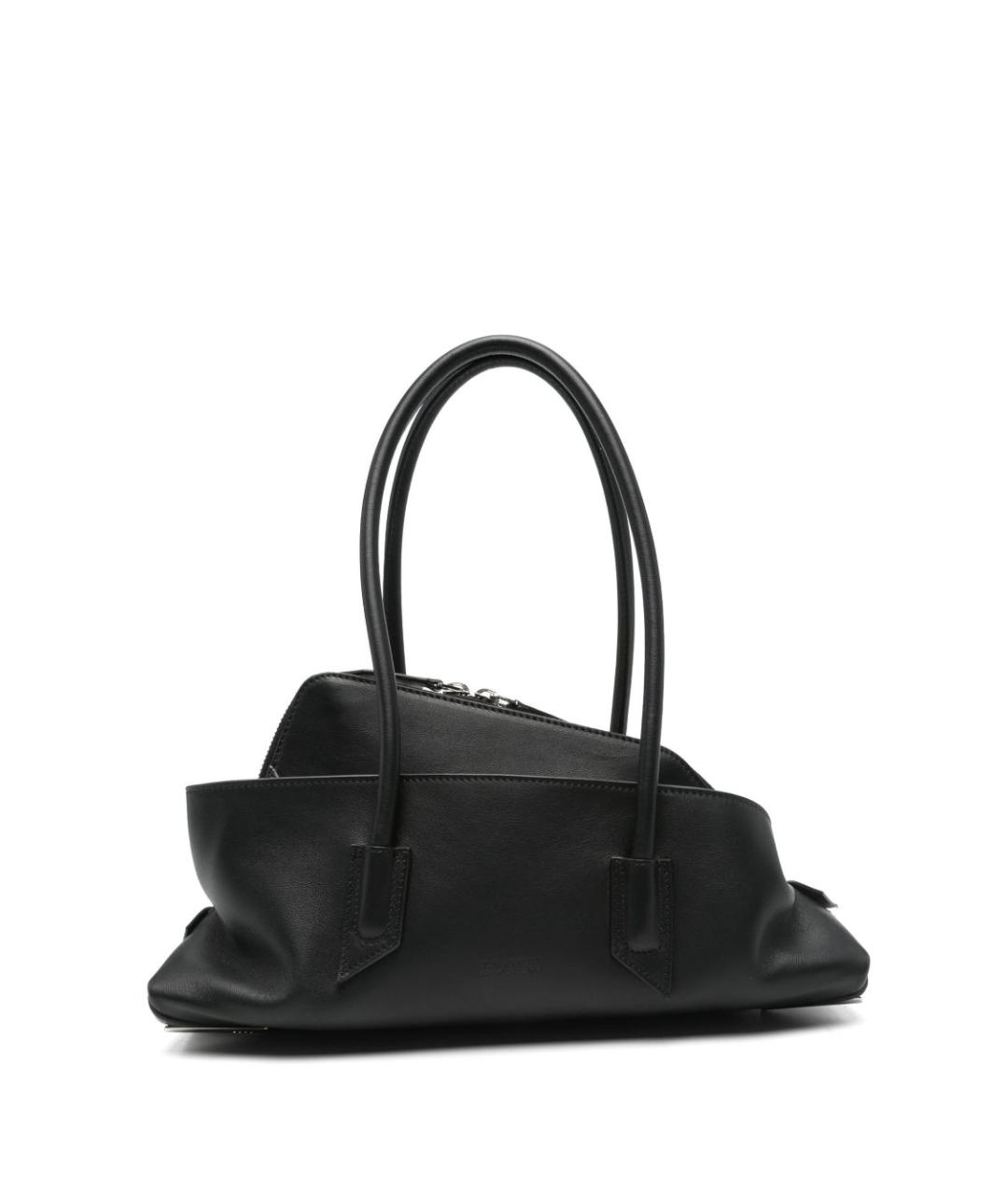 THE ATTICO Черная кожаная сумка через плечо, фото 1