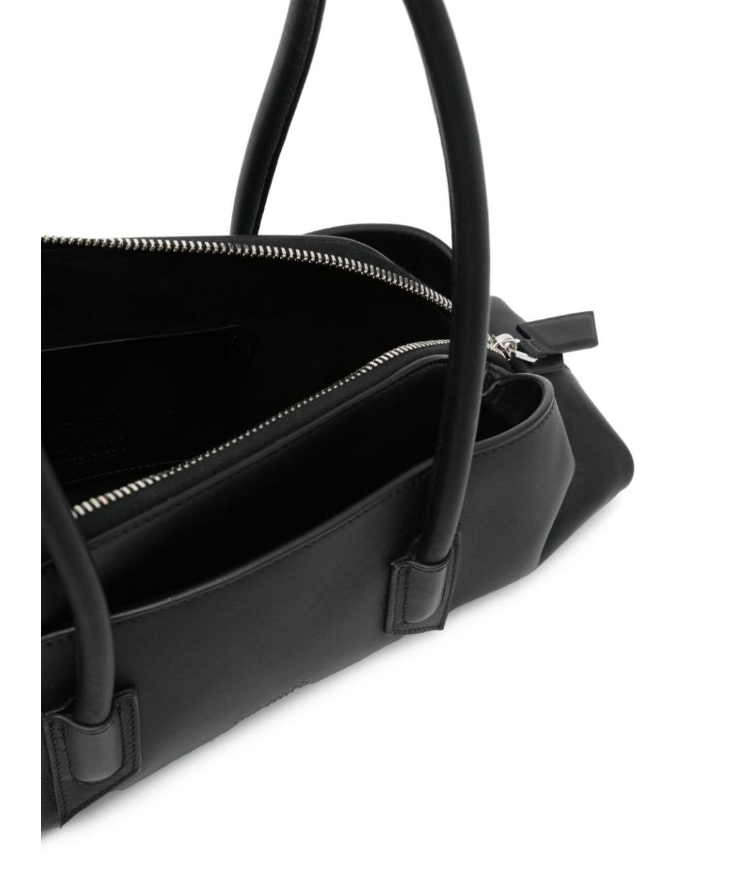 THE ATTICO Черная кожаная сумка через плечо, фото 2