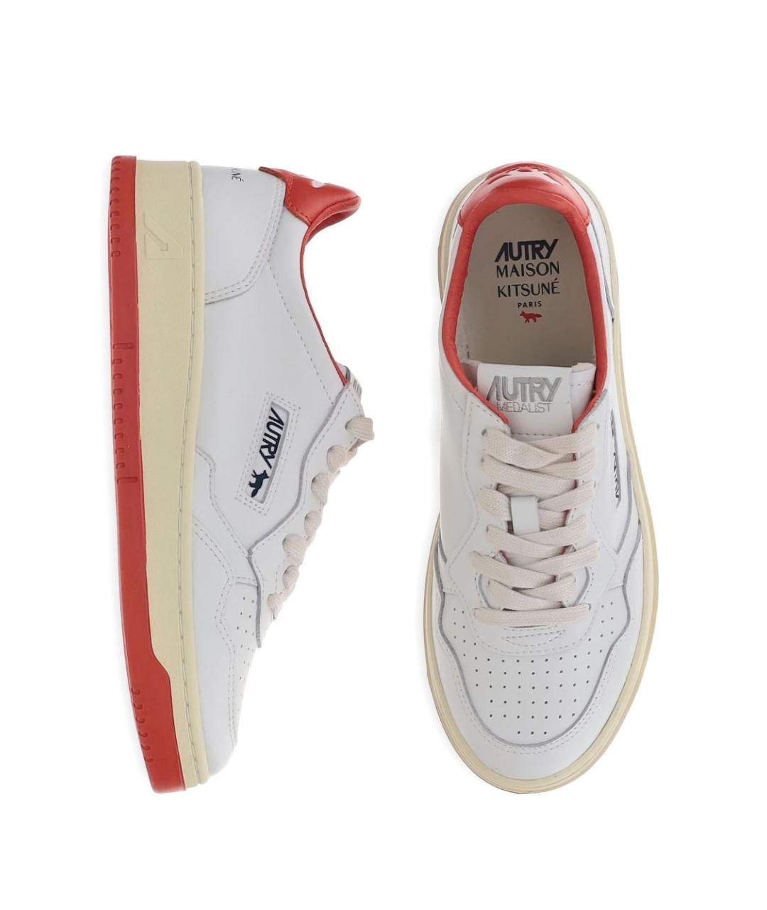 AUTRY Белые кожаные кроссовки, фото 3