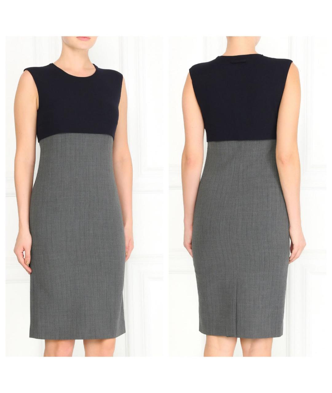 JEAN PAUL GAULTIER Серое шерстяное повседневное платье, фото 3