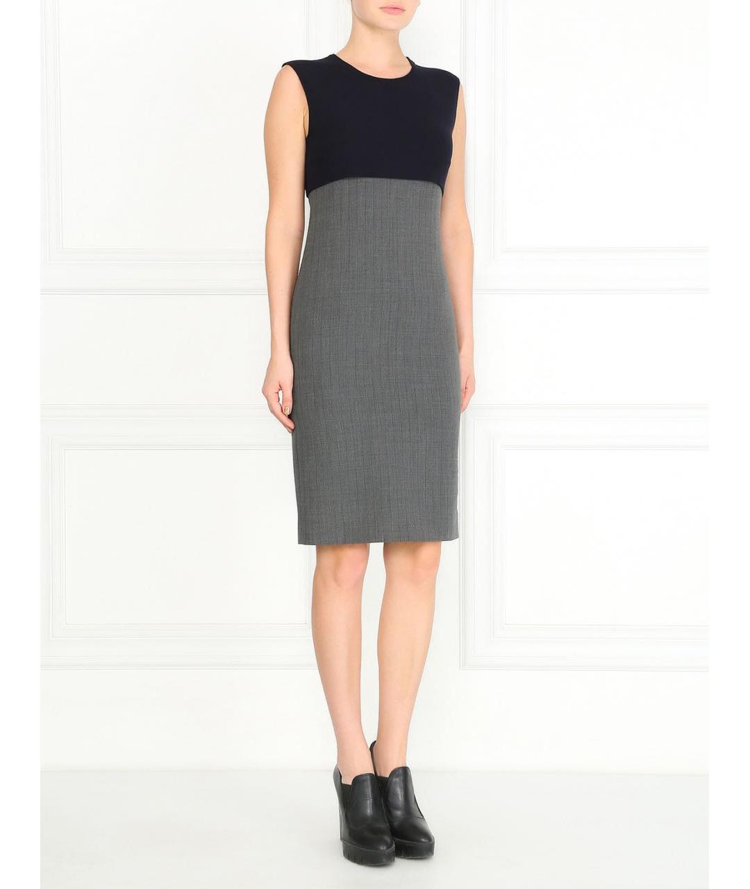 JEAN PAUL GAULTIER Серое шерстяное повседневное платье, фото 2