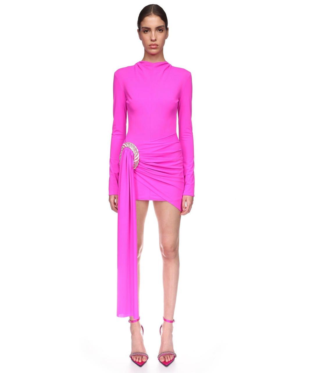 DAVID KOMA Розовое коктейльное платье, фото 5