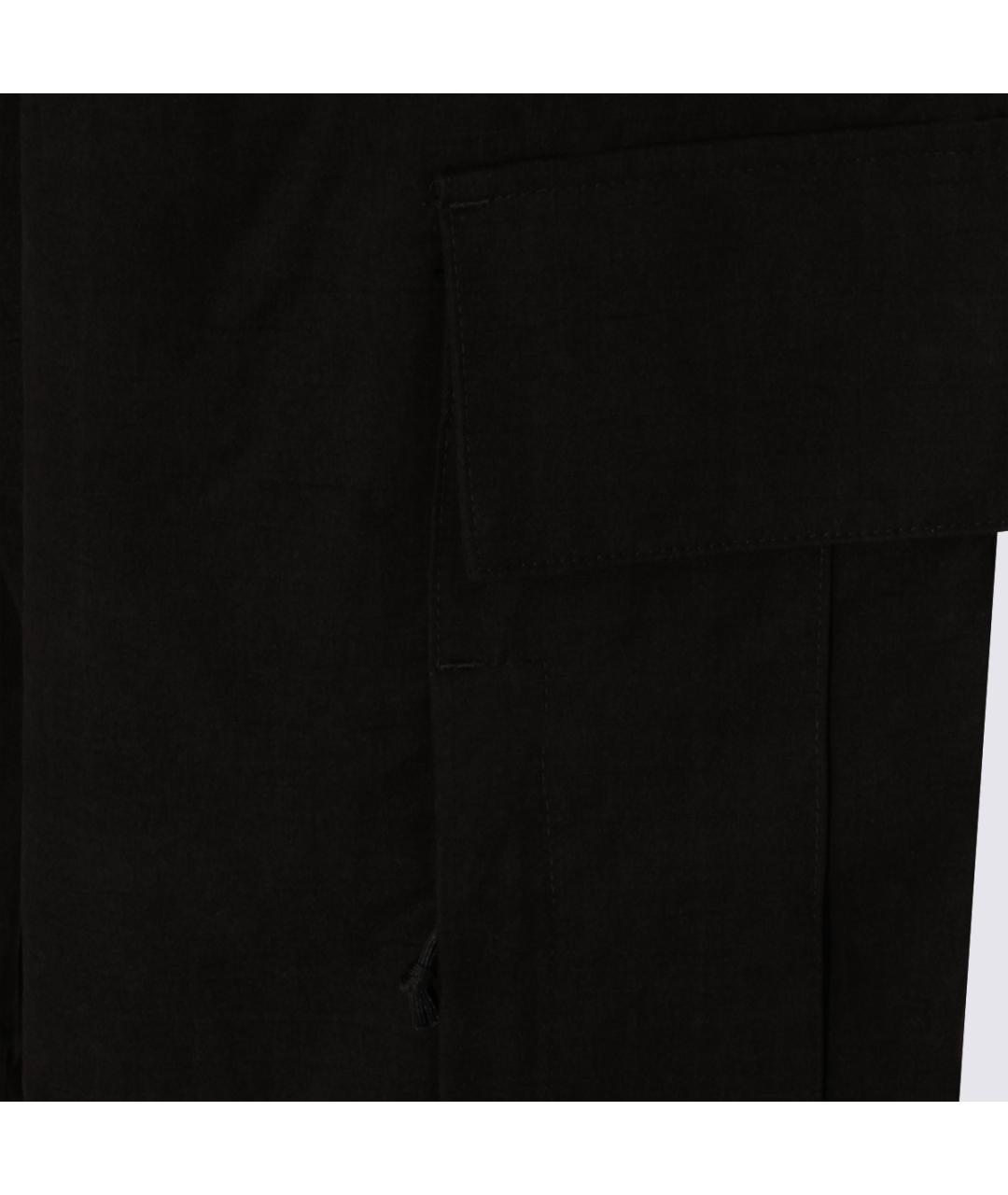 Y-3 Черные хлопковые повседневные брюки, фото 3