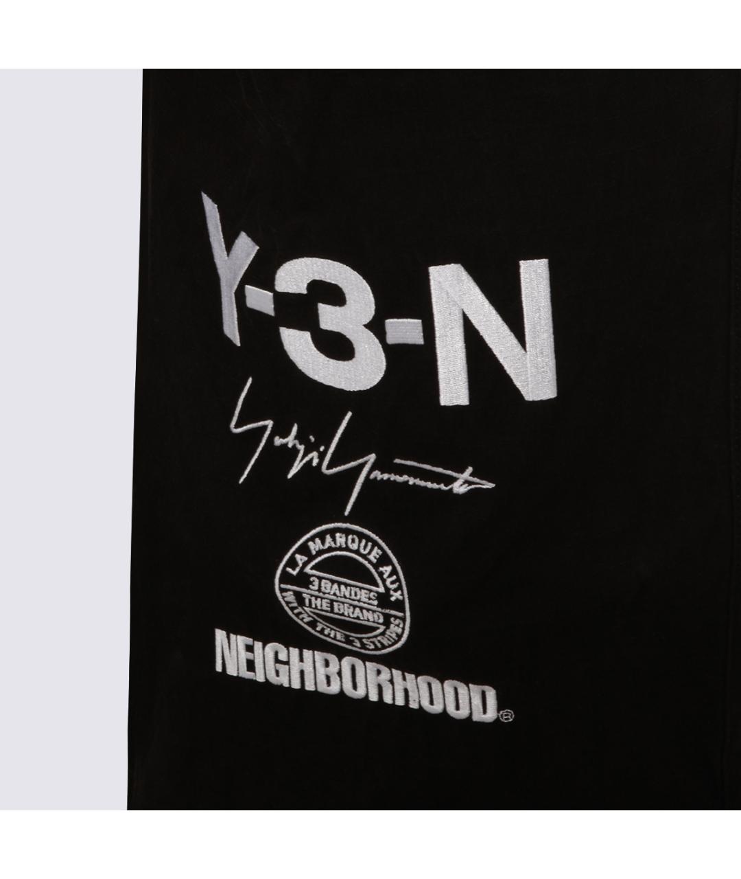 Y-3 Черные хлопковые повседневные брюки, фото 4