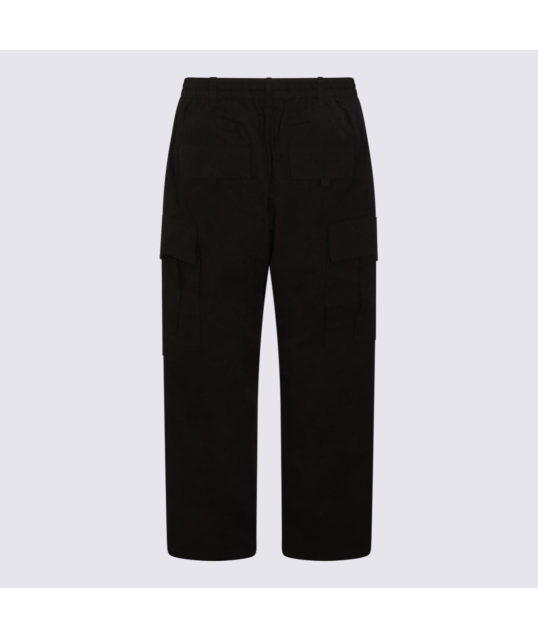 Y-3 Черные хлопковые повседневные брюки, фото 2