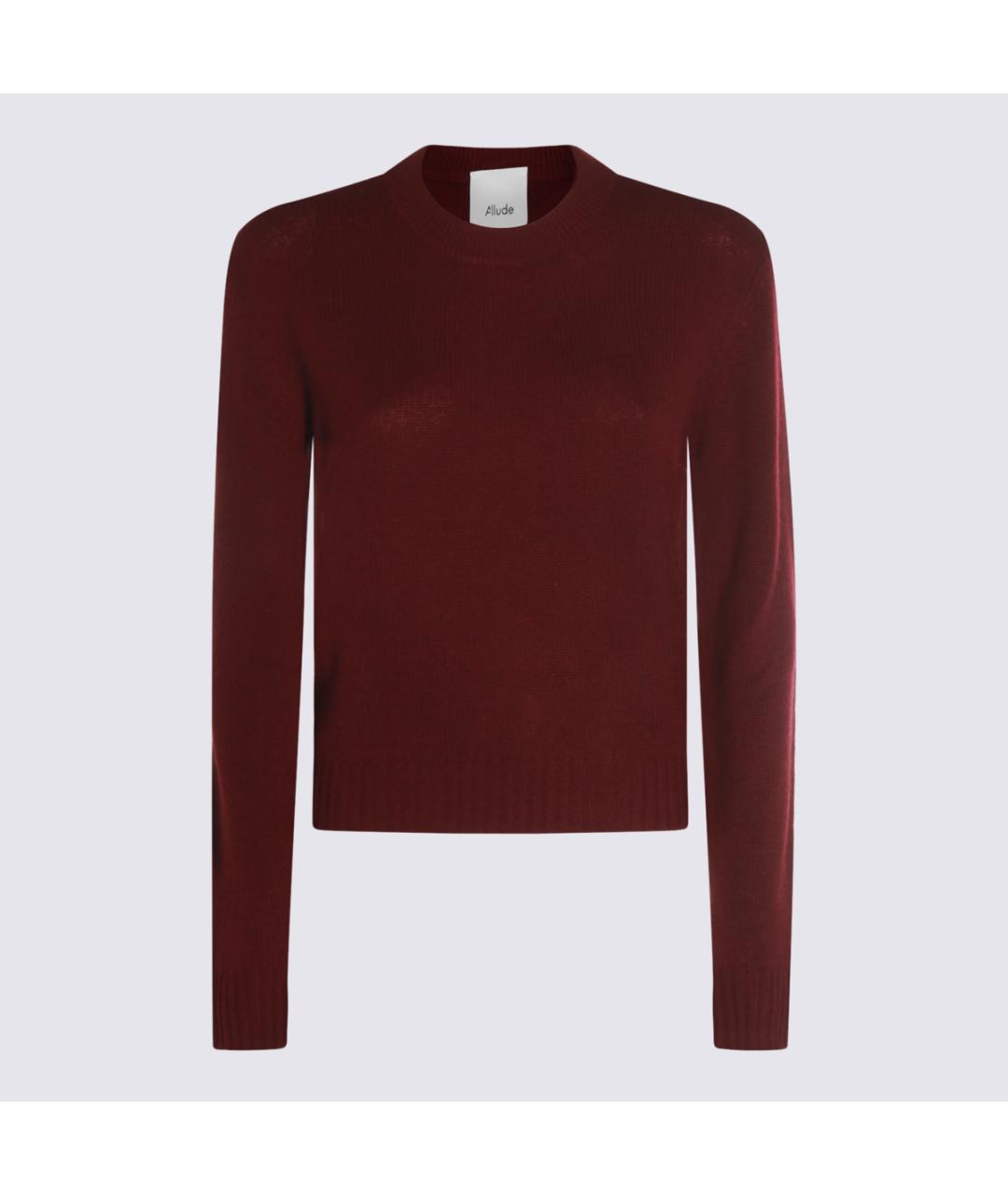 ALLUDE Бордовый кашемировый джемпер / свитер, фото 5