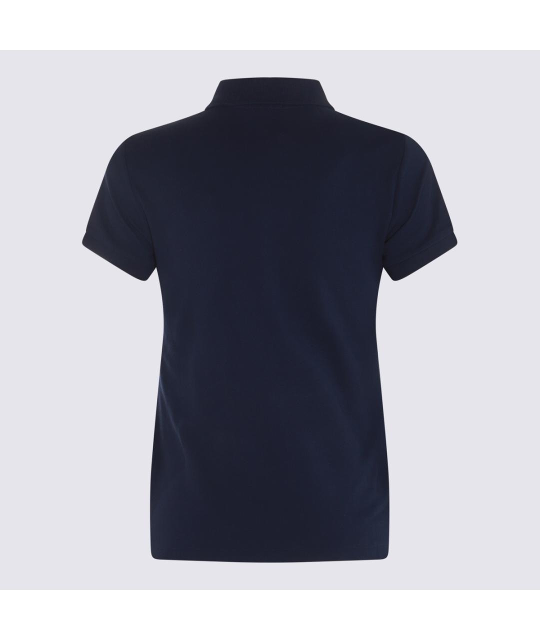 POLO RALPH LAUREN Синяя хлопко-эластановая футболка, фото 2