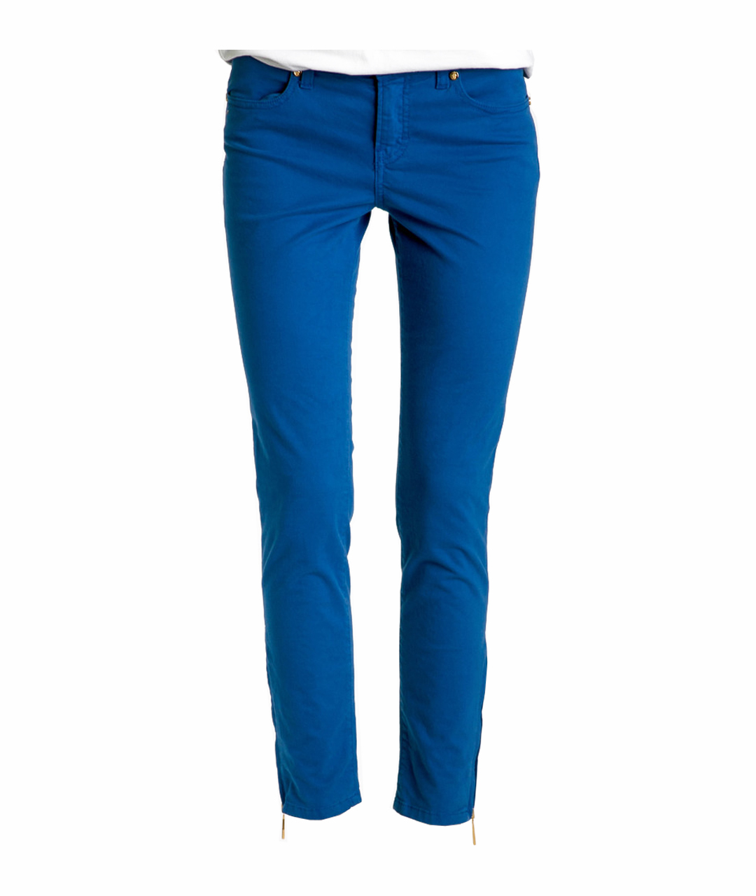 EMILIO PUCCI Голубые хлопко-эластановые джинсы слим, фото 1
