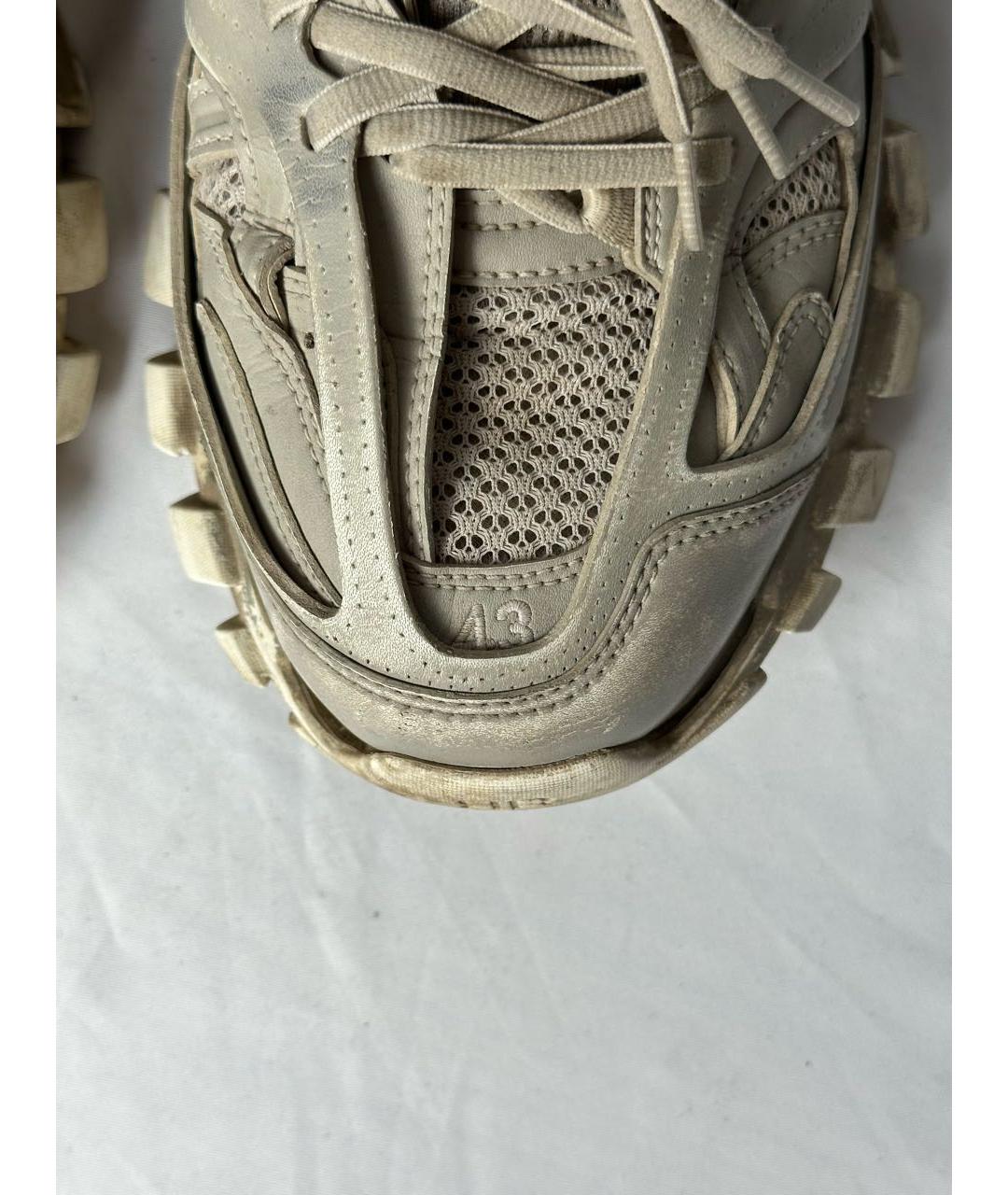 BALENCIAGA Бежевые текстильные низкие кроссовки / кеды, фото 7