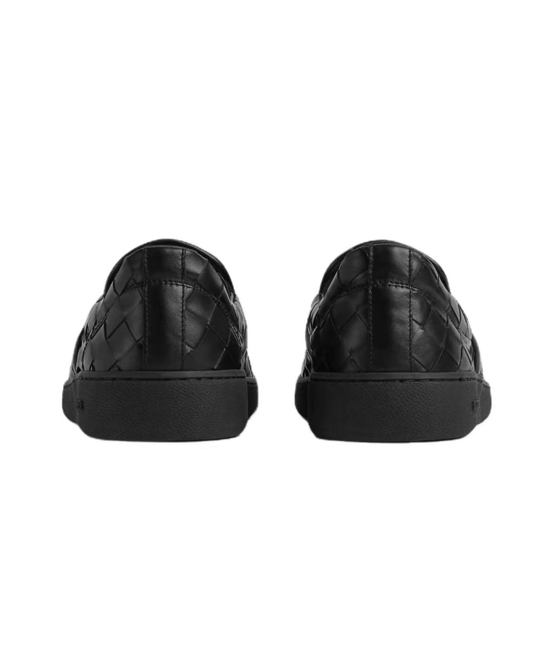 BOTTEGA VENETA Черные кожаные слипоны, фото 3