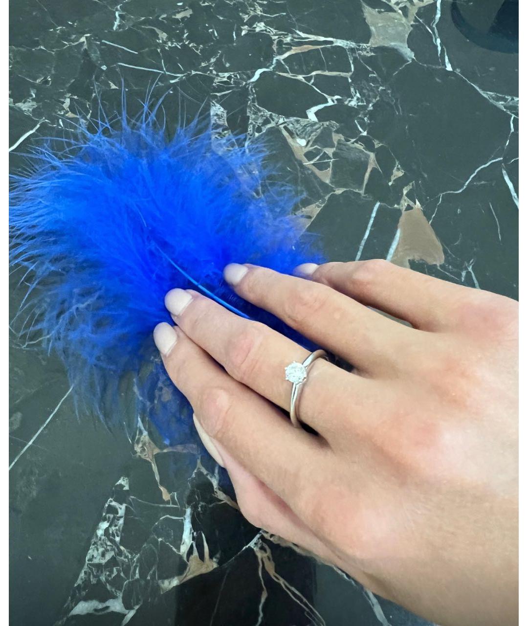 TIFFANY&CO Белое платиновое кольцо, фото 3