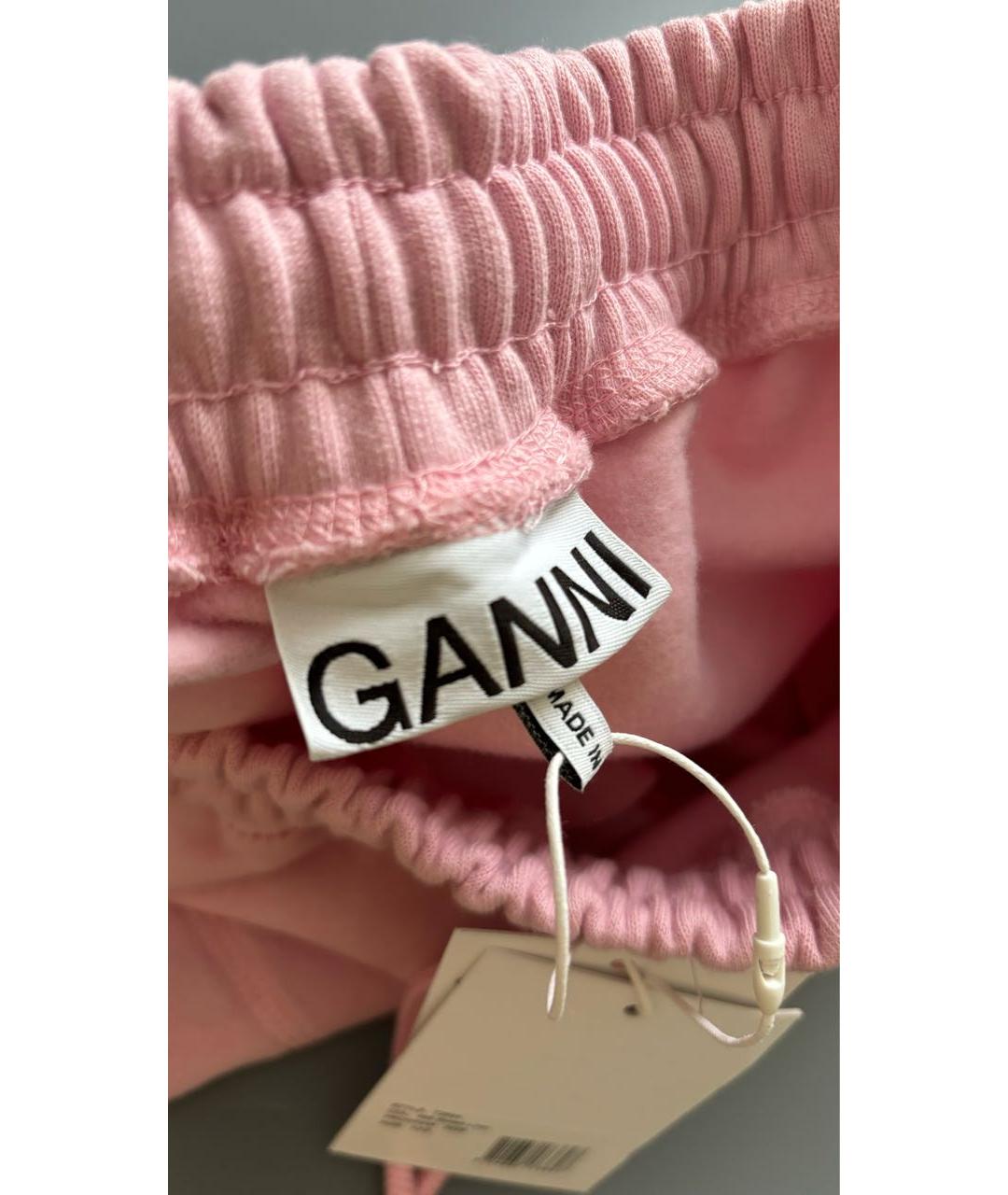 GANNI Розовые хлопковые шорты, фото 6