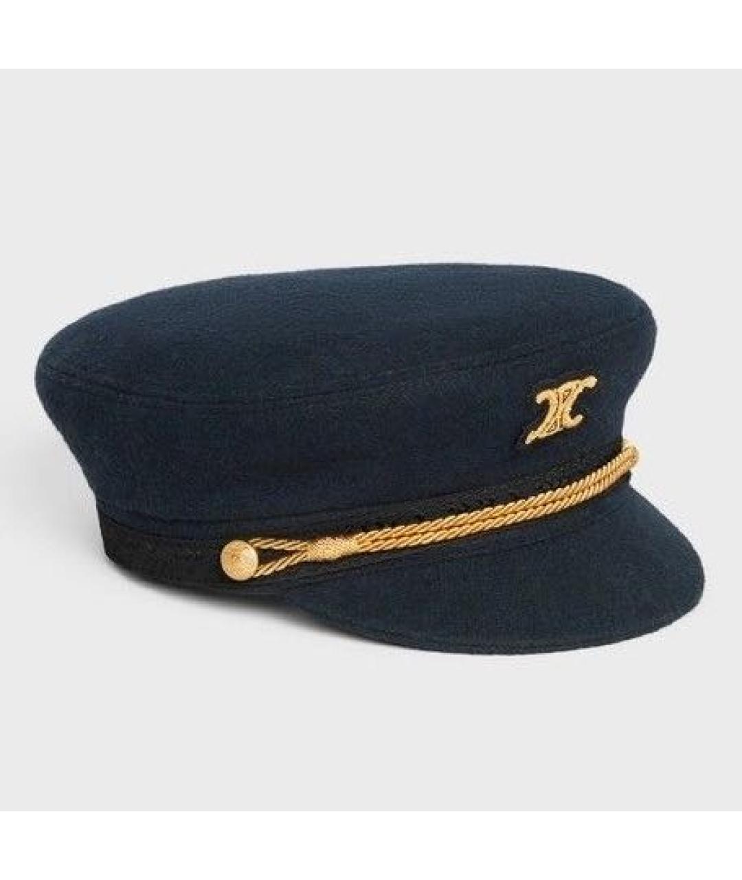 CELINE Темно-синяя кепка, фото 4