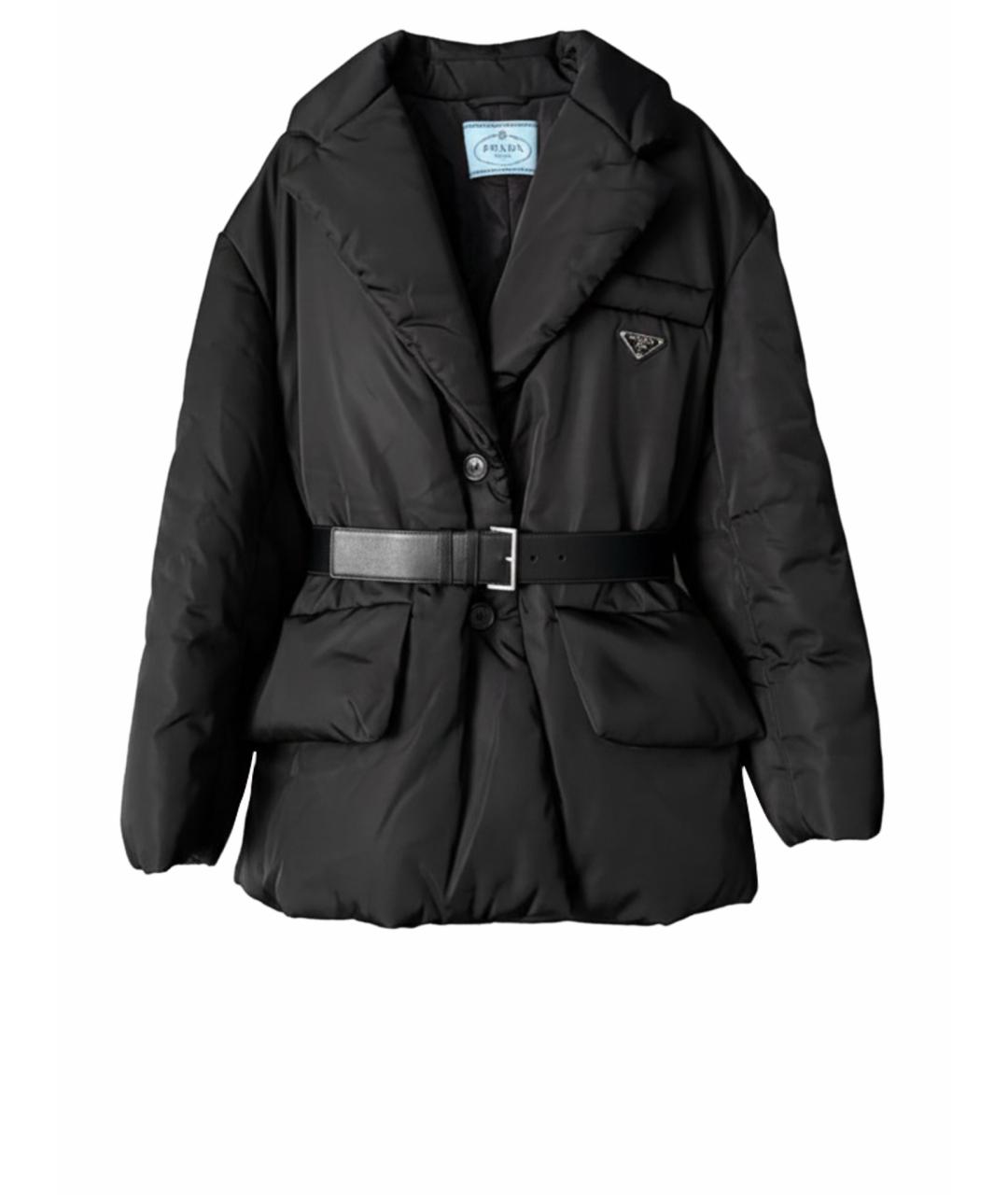 PRADA Черный полиэстеровый пуховик, фото 1