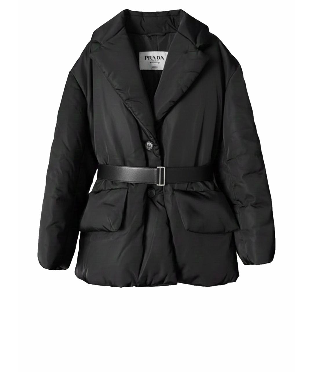 PRADA Черный полиэстеровый пуховик, фото 5