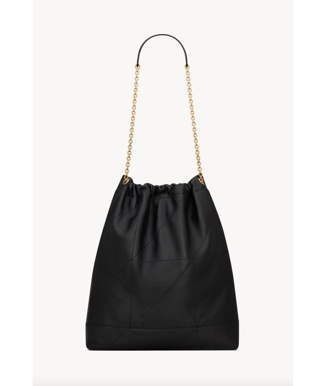 SAINT LAURENT Черная кожаная сумка тоут, фото 3