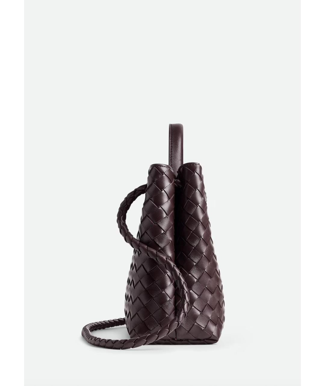 BOTTEGA VENETA Бордовая кожаная сумка тоут, фото 4