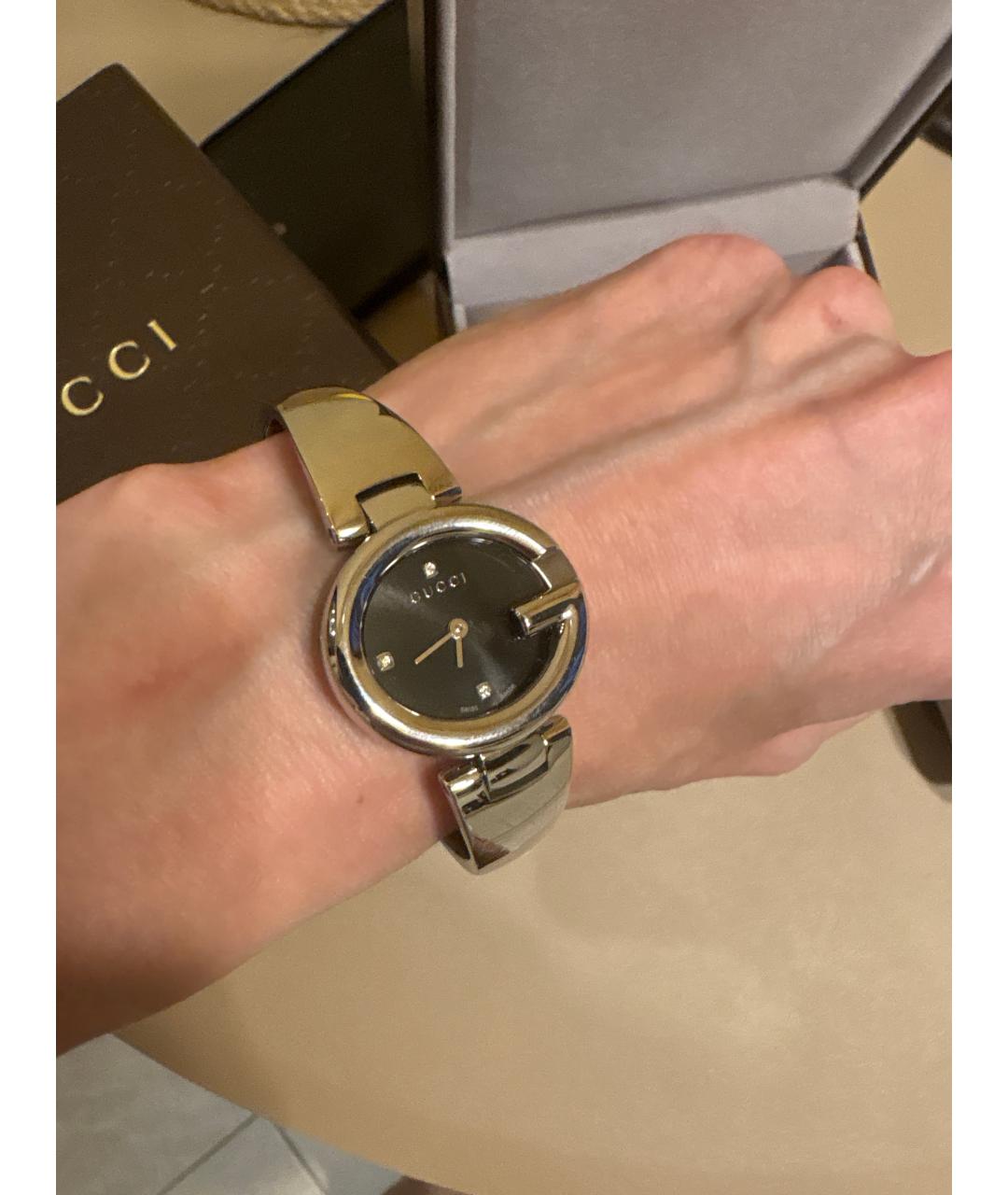 GUCCI Серебряные серебряные часы, фото 5