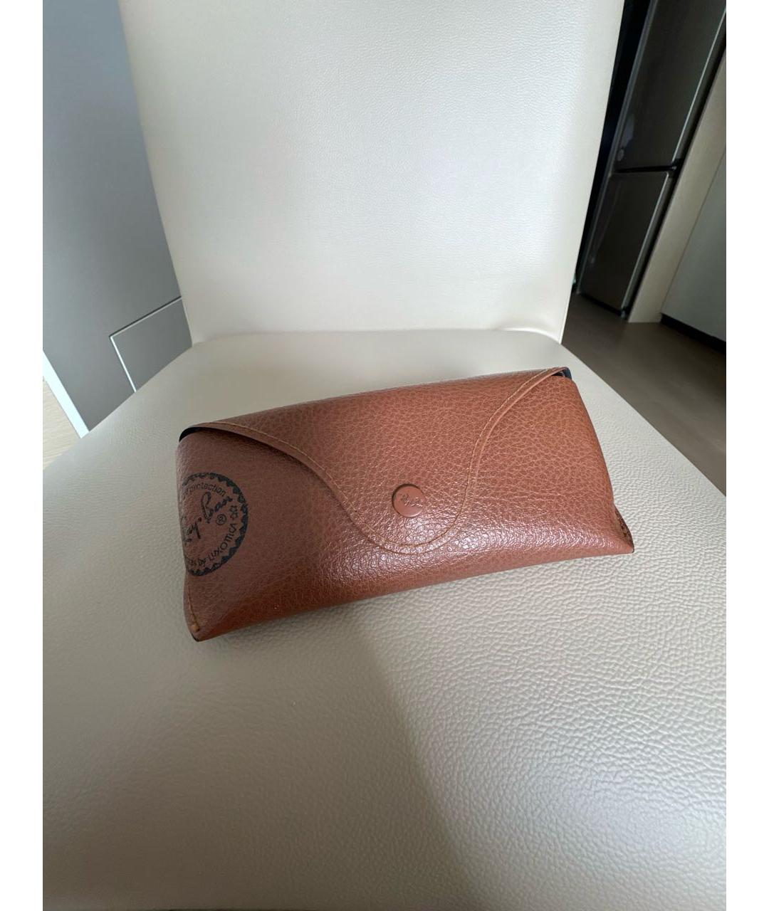 RAY BAN Серебряные металлические солнцезащитные очки, фото 4