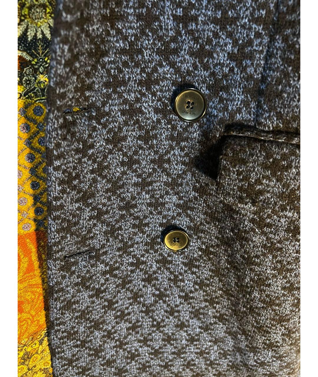 ETRO Синее шерстяное пальто, фото 4