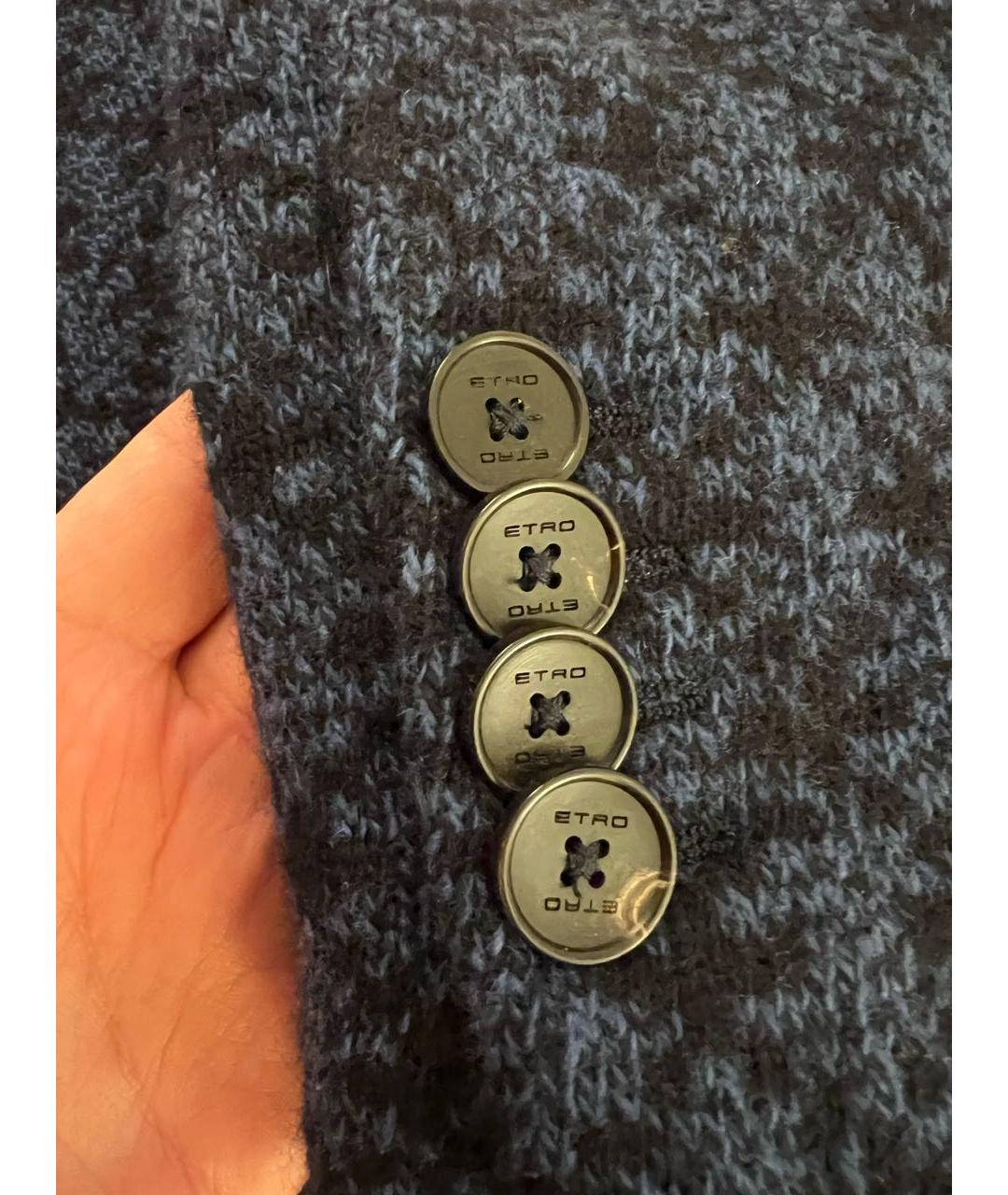 ETRO Синее шерстяное пальто, фото 6
