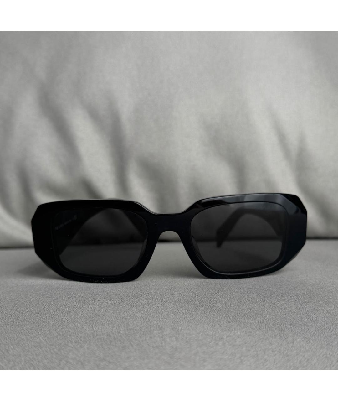 PRADA Черные пластиковые солнцезащитные очки, фото 7