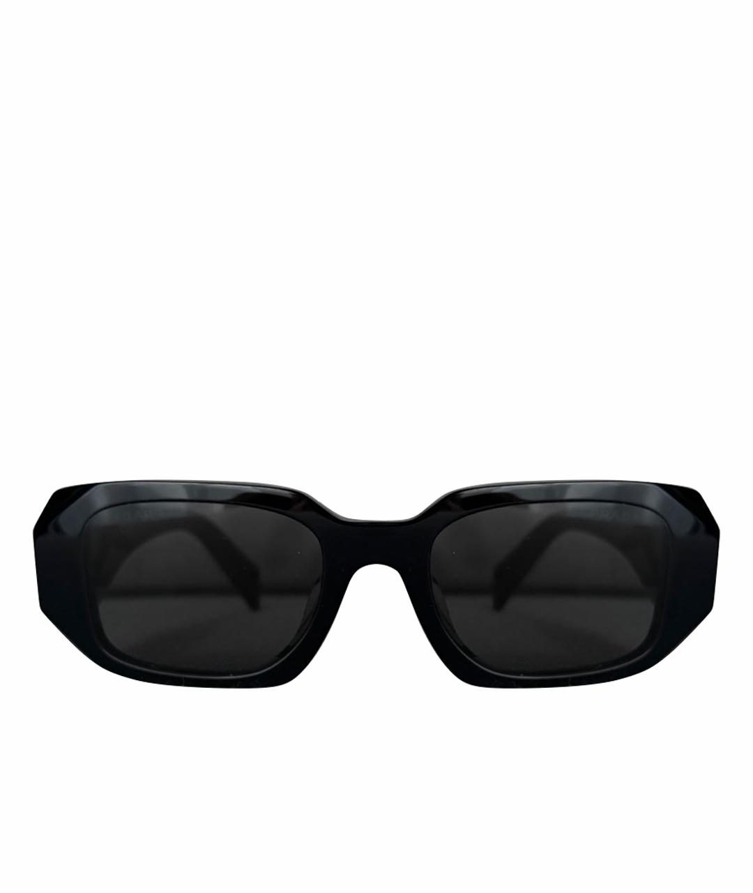 PRADA Черные пластиковые солнцезащитные очки, фото 1