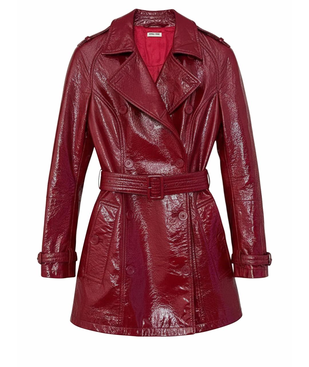 MIU MIU Красный кожаный тренч/плащ, фото 1
