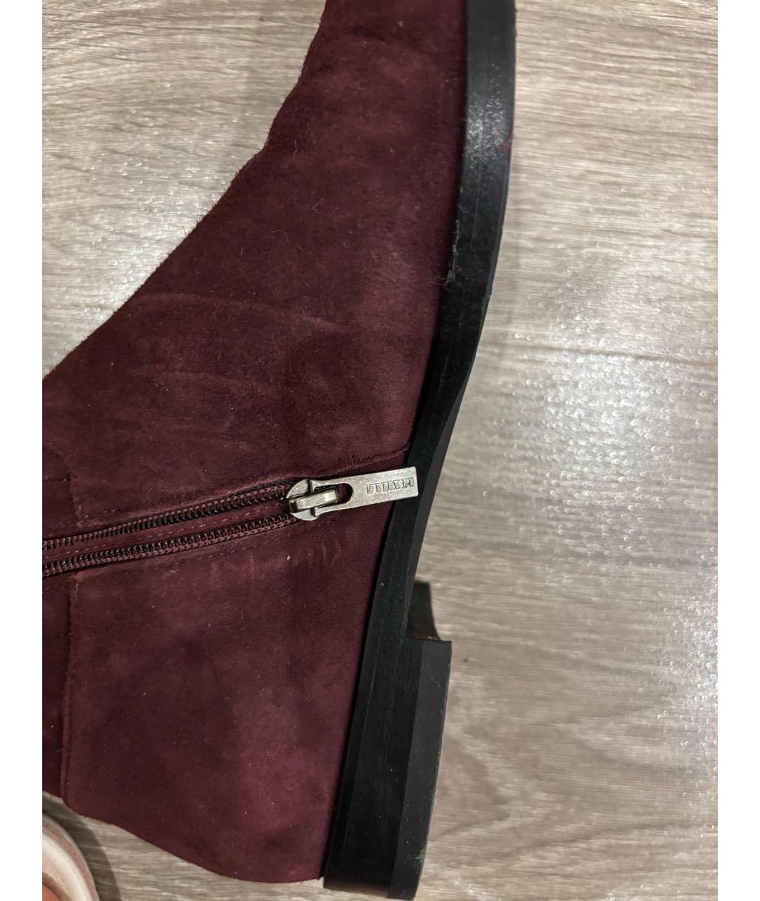 LE SILLA Бордовые замшевые ботфорты, фото 2